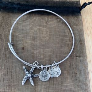 Alex and Ani Starfish Charm Bangle Silver